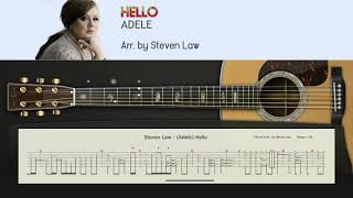 Hello (Adele) - Fingerstyle Cover Guitar Tab Arr. by Steven Law
