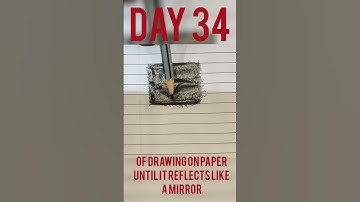 Day 34 of drawing on paper until it reflects like a mirror #diy #asmr #art #drawing #satisfying