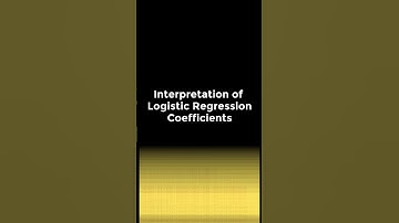 Interpretation of Logistic Regression Coefficients | Data Science Interview Questions