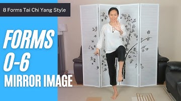 8 Forms Tai Chi, Up to Form 6 Kick with Heel in Mirror Image with Verbal Cues