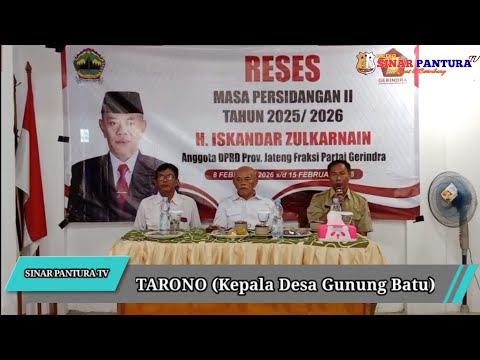 Reses Anggota DPRD Provinsi Jateng Fraksi Partal Gerindra H Iskandar Zulkarnain