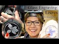 Glass engraving for beginners - Leaves on a paperweight