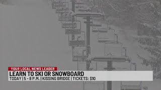 Learn how to ski or snowboard at Kissing Bridge for 10