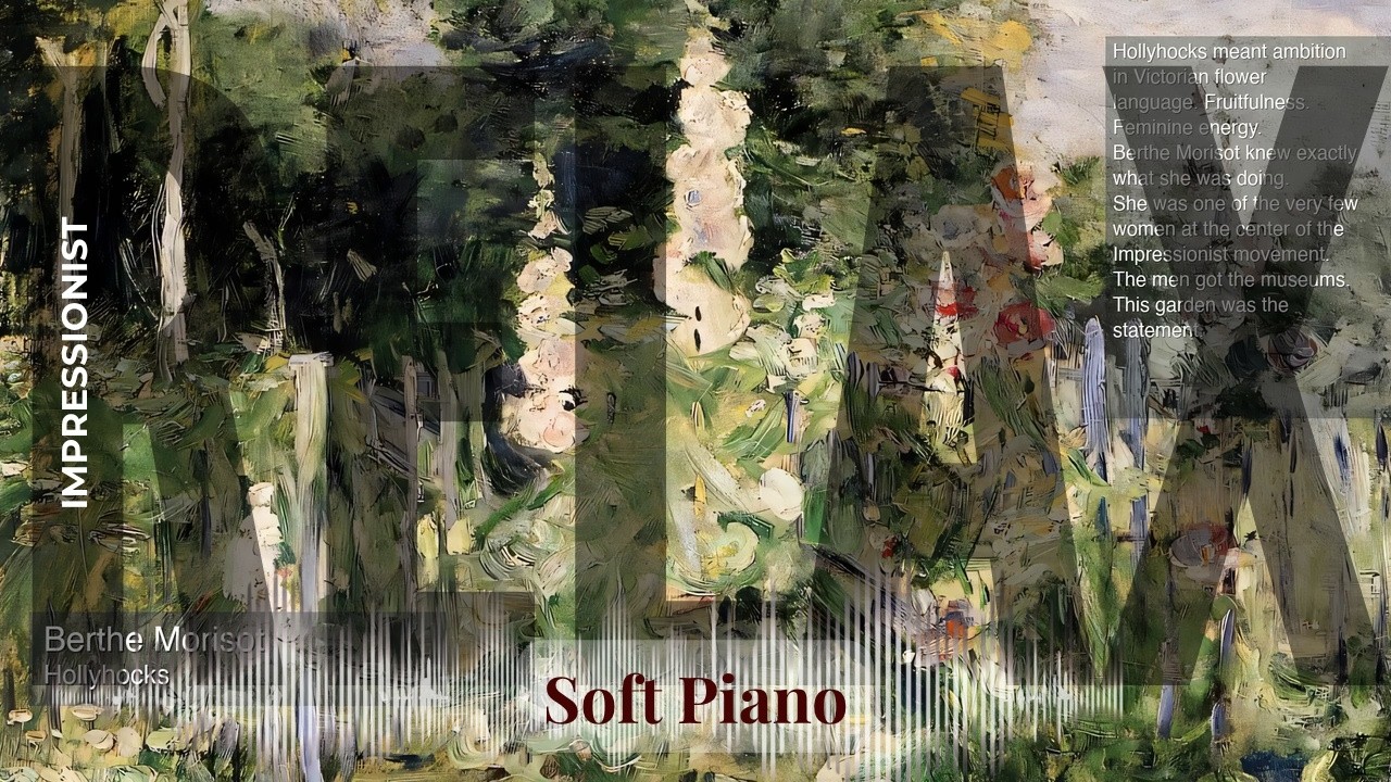 Relax - Soft Piano with Impressionist | Morisot · Hollyhocks & others