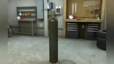 Footage : oxygen cylinder as a Misile Blast accident
