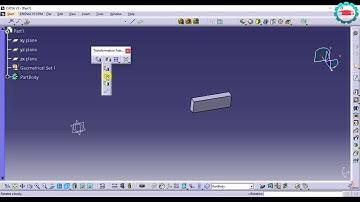 48. Rotate and Translate - CATIA Part design
