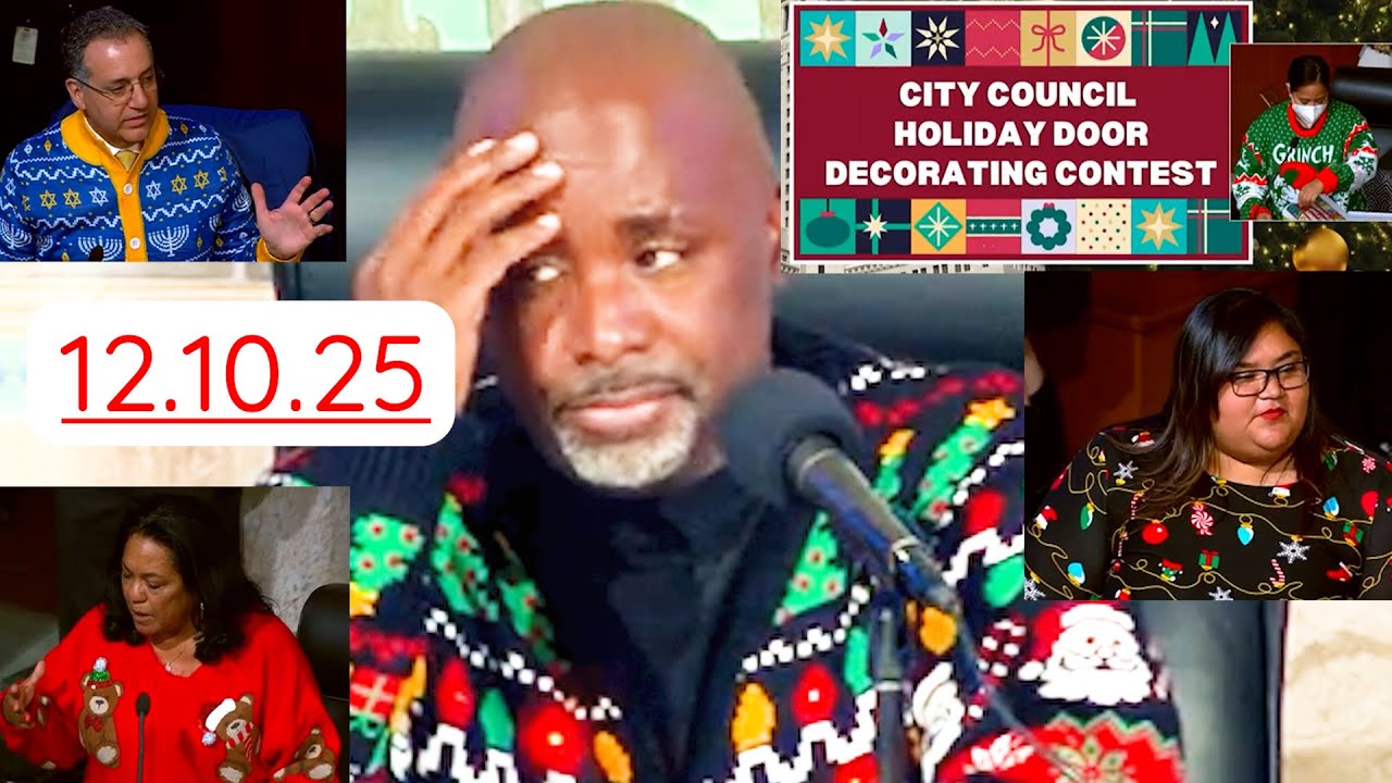 LA City Council - Begging Ugly Sweaters For Dignity - December 2025