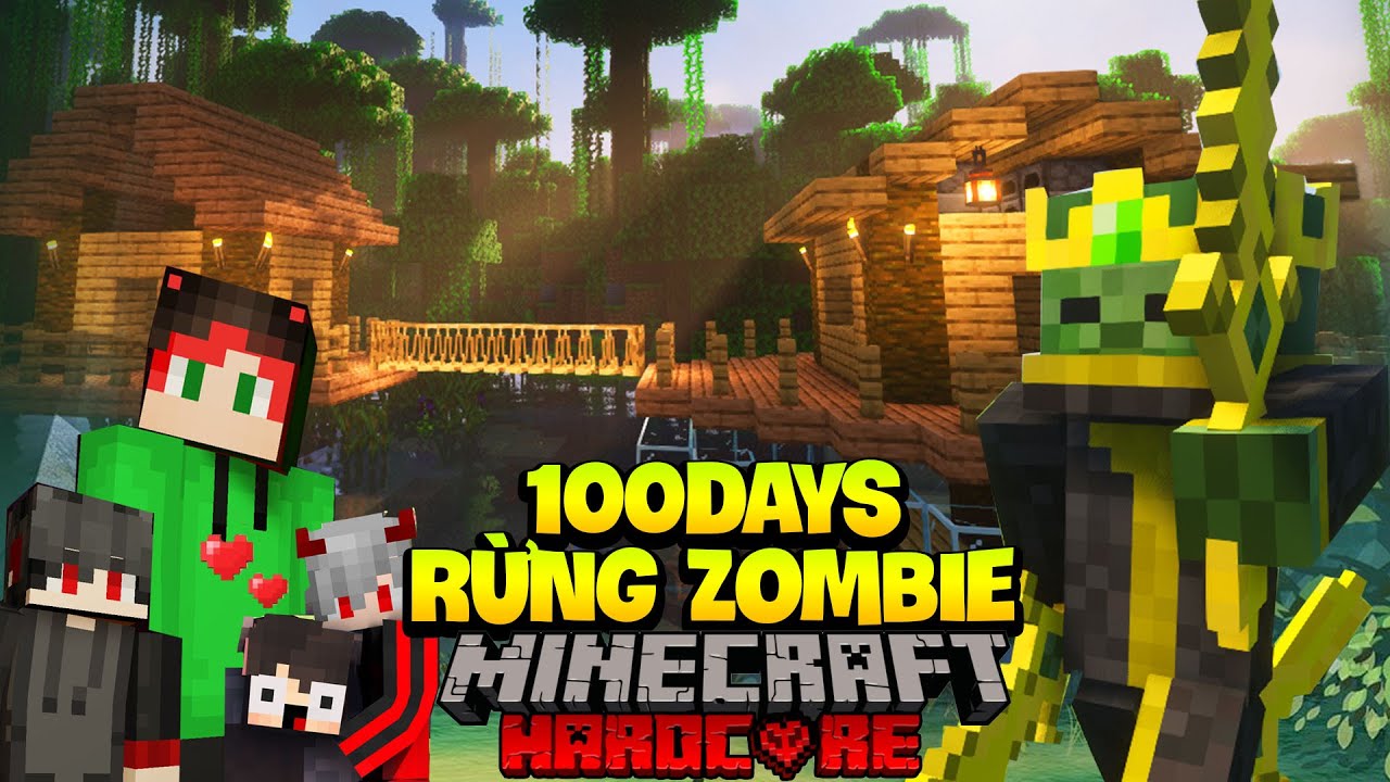 TÓM TẮT 100 NGÀY THOÁT KHỎI KHU RỪNG RẬM ĐẦY ZOMBIE TRONG MINECRAFT ...