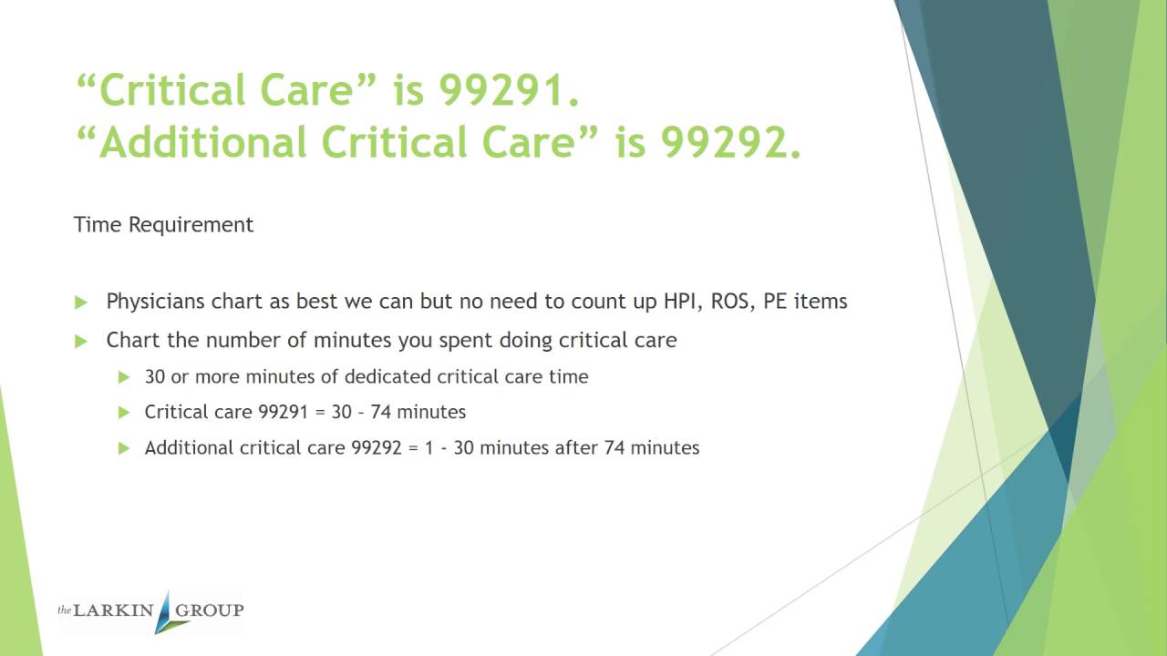 Critical Care Time Chart