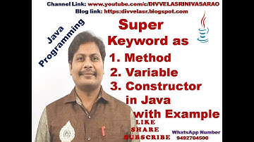 Super Keyword in Java || Use of Super Keyword in Java || Super Keyword in Java with example || Super