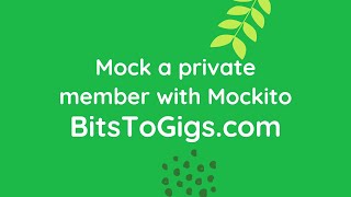 How to mock a private member with Mockito - BitsToGigs.com