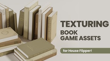 Texturing 3D Models / Game Assets - Neutral Book Designs for House Flipper! Part 2