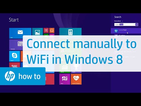 Connecting Manually to a Wireless Network in Windows 8 | HP Computers | HP Support