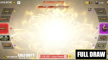 *NEW* Codm Mythic Flaming Lotus Full Draw | Mythic DL Q33 Lotus Flames And Naga Destined Destroyer