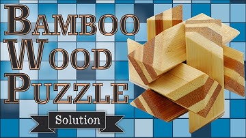 Solution for Bamboo Wood Puzzle 3 from Puzzle Master Wood Puzzles