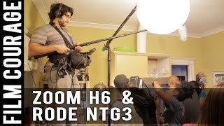 Recording Sound with a Zoom H6 and Rode NTG3 on a Movie Set by Justin Arbabi