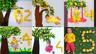 Mango theme baby photoshoot ideas| Summer theme baby photoshoot| Baby photoshoot ideas
