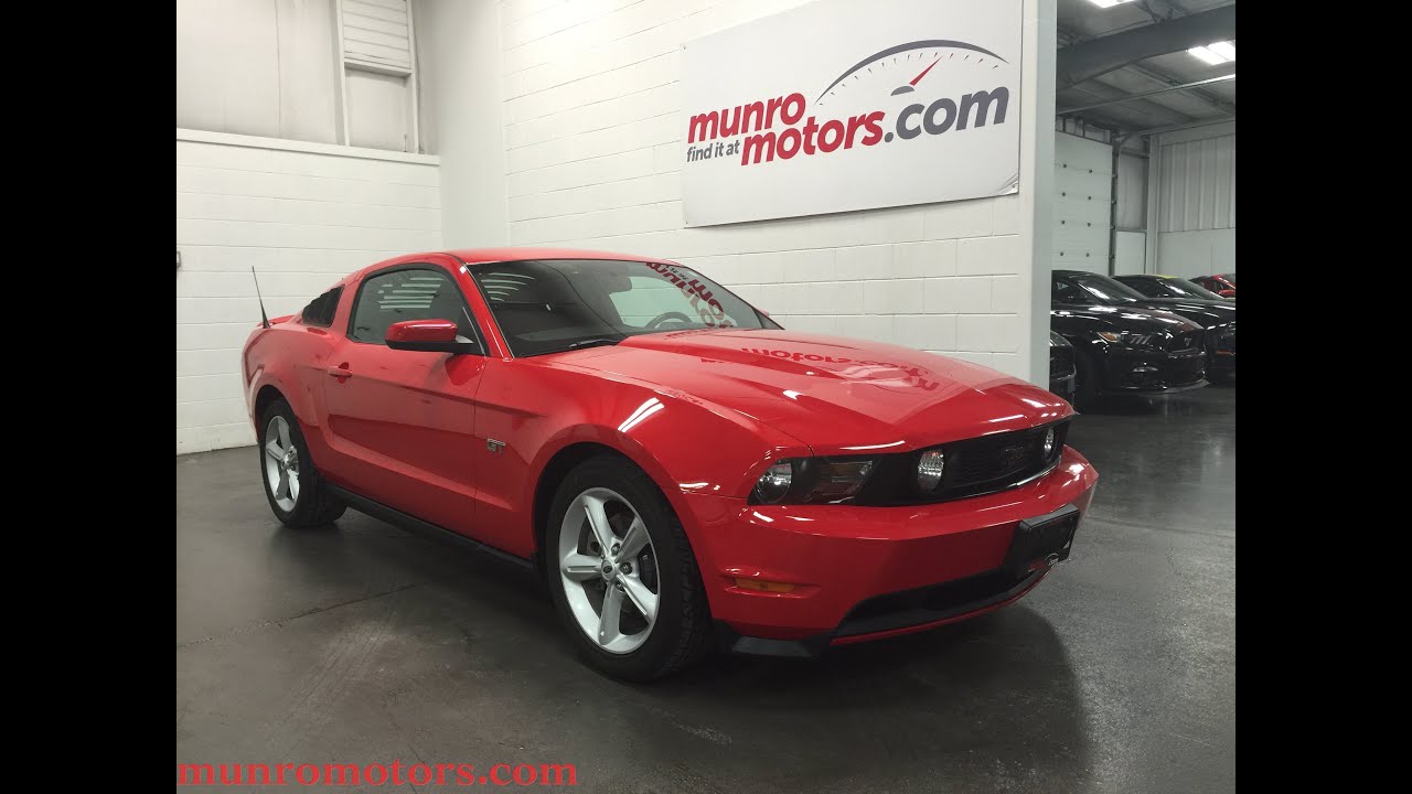 2010 Ford Mustang Gt Automatic Race Red Low Kms Sold Munro Motors