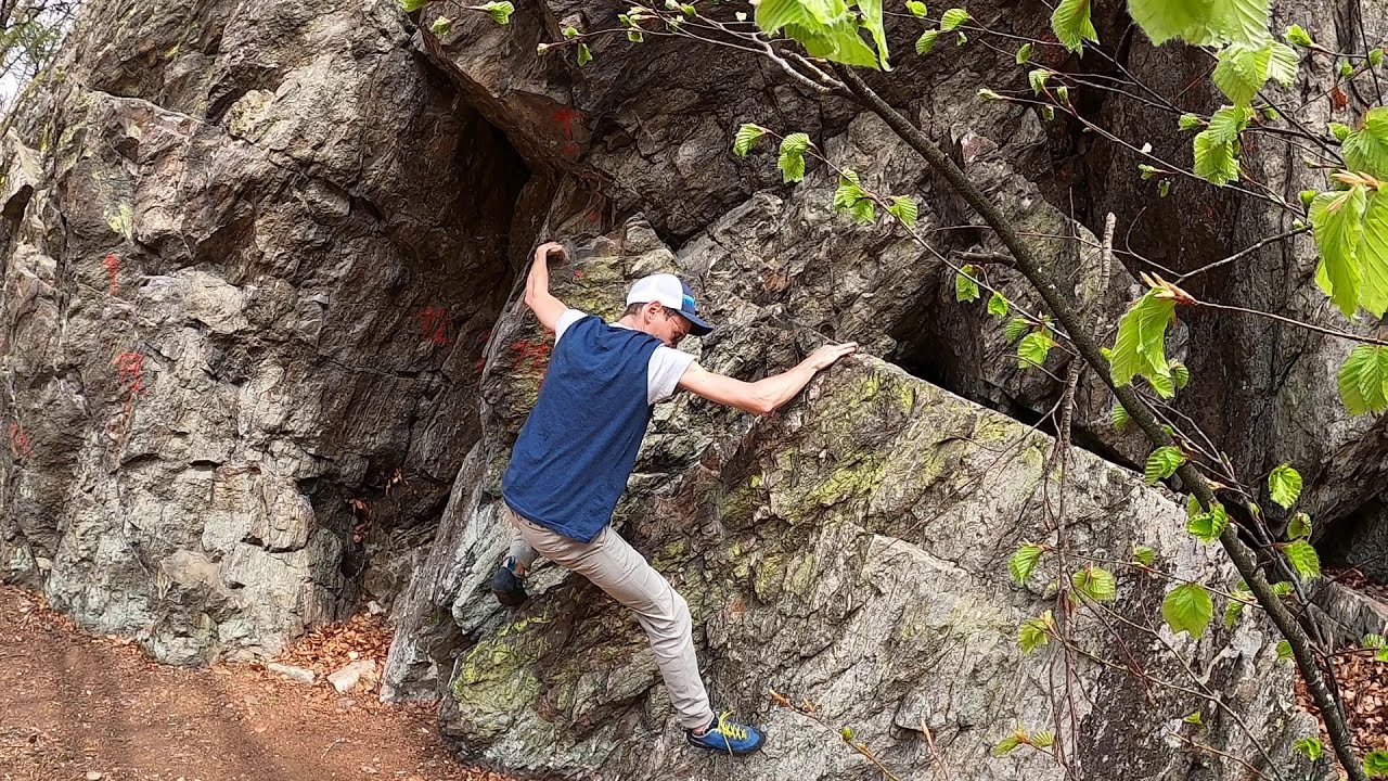 Boulderproblem blackwoodboulder (Germany, Blackforest) traverse (Variante I) 