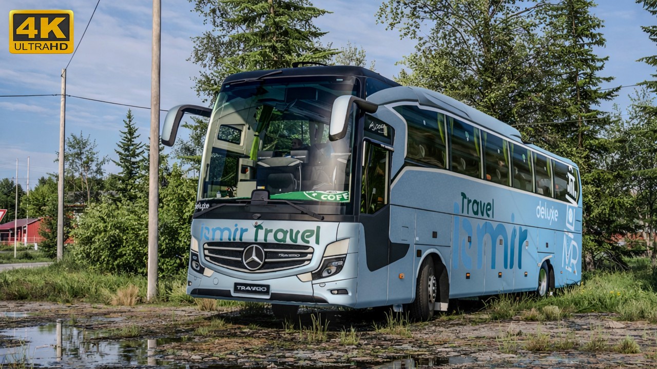 Mercedes Trivago on narrow Norway roads | ets2 | realistic 4k gameplay