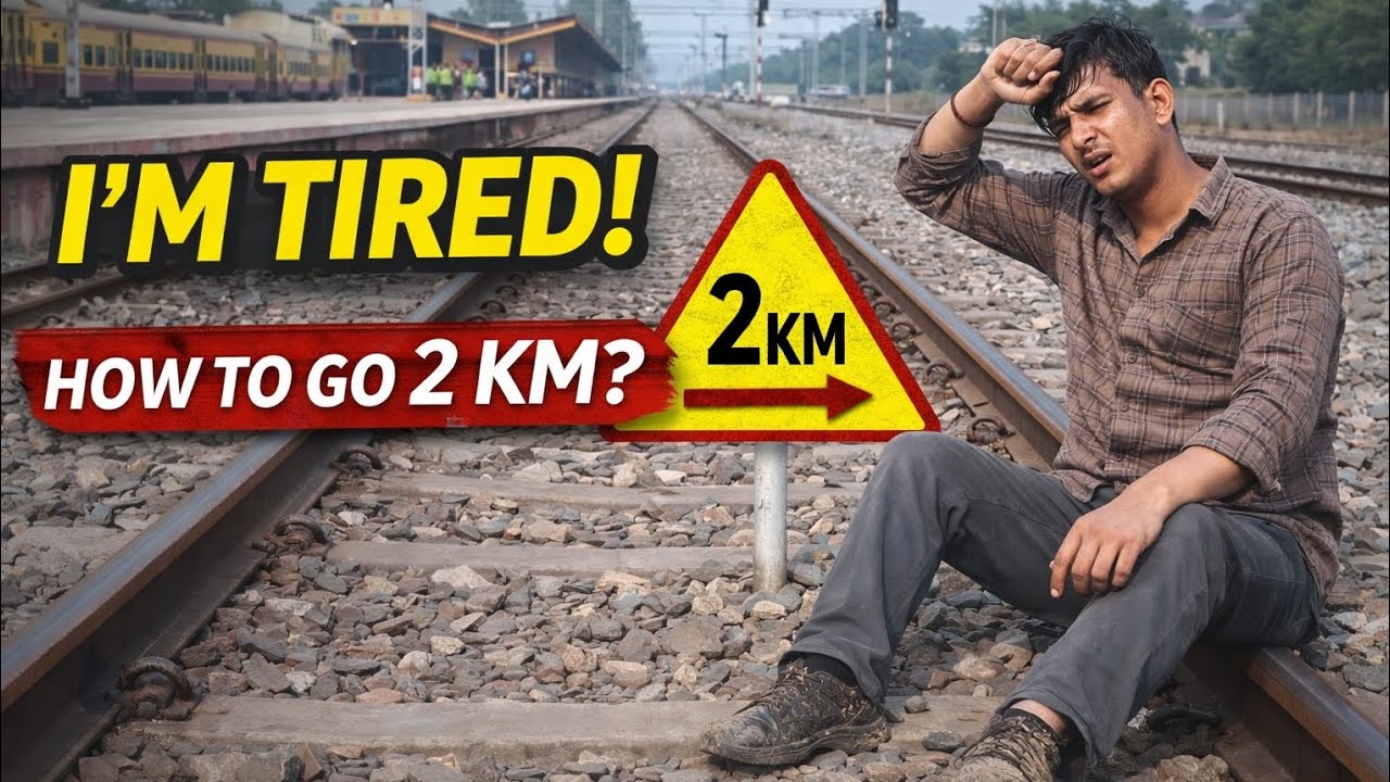 ट्रेन की #पटरी पर आगे chalte #chalte #pair suj Gaya 🥺🥺