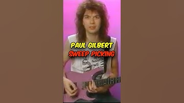 Classic clip of Paul Gilbert teaching sweep picking on Intense Rock