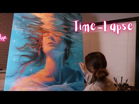 Veil - Underwater Portrait Oil Painting Time-Lapse