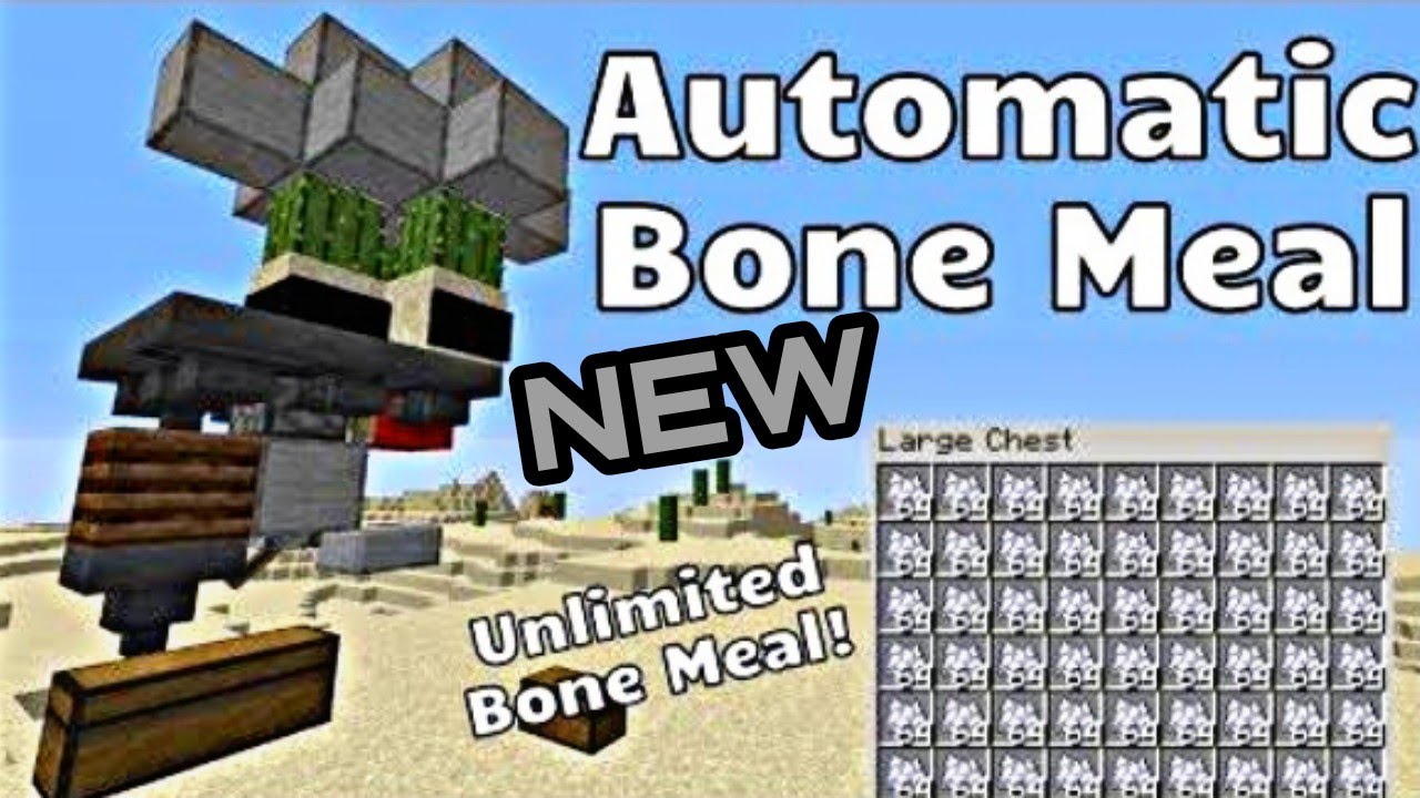 SIMPLE 1.16 AUTOMATIC BONEMEAL FARM TUTORIAL in Minecraft Bedrock (MCPE ...