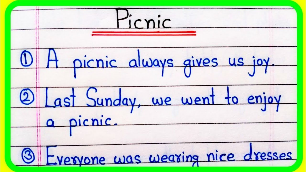 a picnic party essay 10 lines