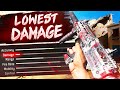 LOWEST DAMAGE GUN - You'll be surprised which it is...