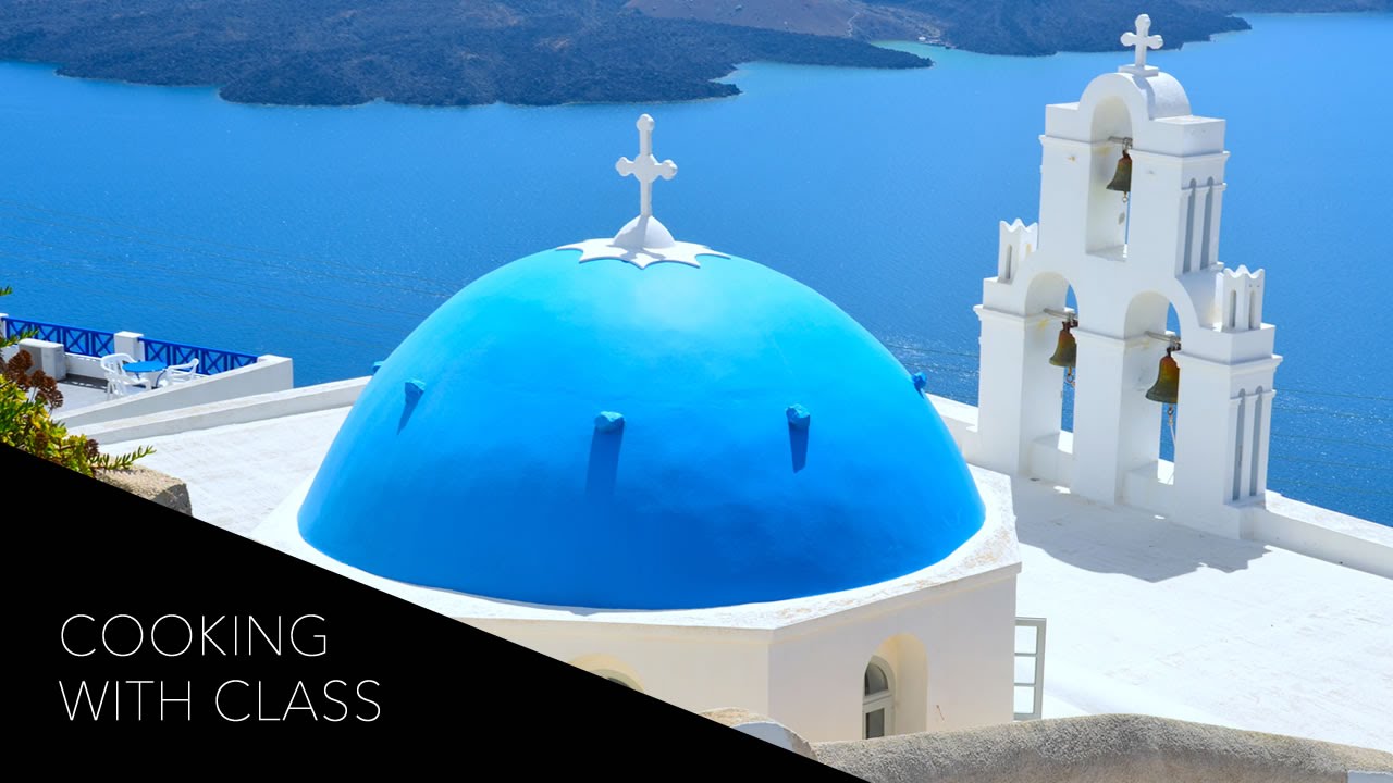 Cooking with Class in Santorini, Greece at Selene Restaurant - YouTube