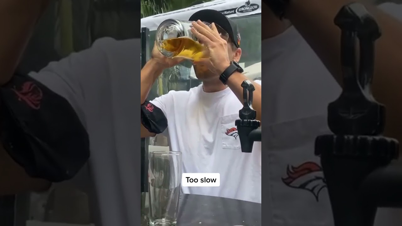 Guy Chugs a whole Pitcher of BEER