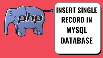 Insert single record in MYSQL Database