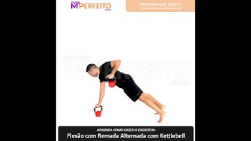 Flexão com Remada Alternada com Kettlebell