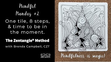 Mindful Monday #2: Easy, Beginner tiles created using the Zentangle® Method of drawing.