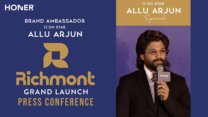 Icon Star Allu Arjun Speech @ Honer Homes Richmont Grand Launch - Press Conference