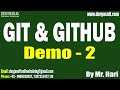 GIT & GITHUB tutorials || Demo - 2 || by Mr. Hari On 23-10-2025 @9PM (IST)