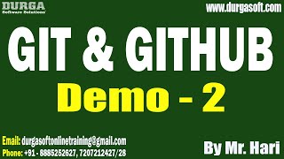 GIT & GITHUB tutorials || Demo - 2 || by Mr. Hari On 23-10-2025 @9PM (IST)