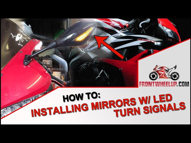 For Honda CBR600RR 1000RR 500R 300R 250R LED Turn Signal Rear View Side Mirrors