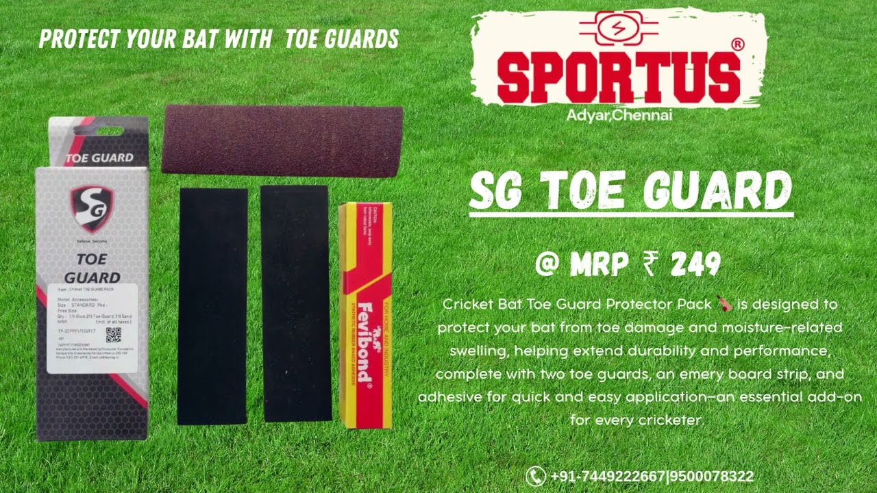 Cricket Bat Toe Guard Protector Pack 