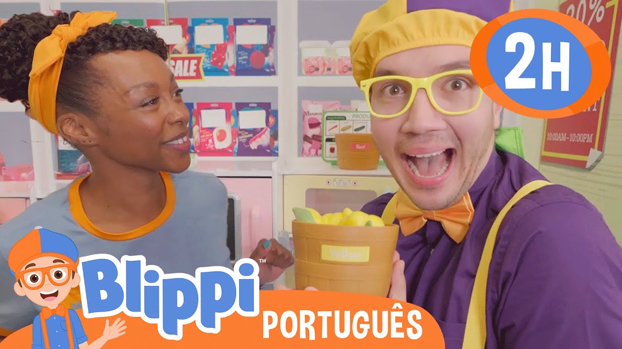 Dia do Contrário com a Meekah 🟠 MARATONA DO BLIPPI! 🔵 Vídeos Educativos em Português
