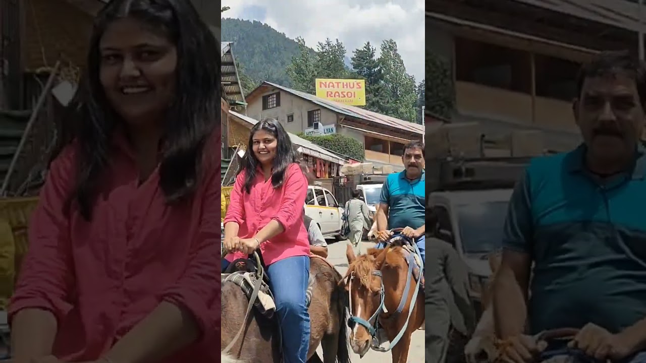 Tourist Enjoy in famous destination Pahalgam...( Horse Ride.)