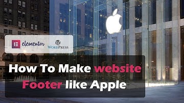 How to Create a Website like Apple 2022 - Footer Part