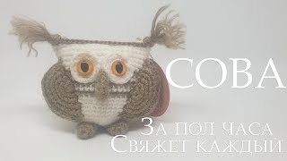 Вязание крючком за Пол Часа! Игрушка крючком - супер легко. (МК для начинающих амигуруми).