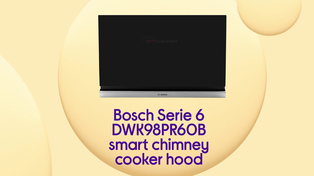 Bosch Serie 8 DWK98PR60B Chimney Smart Cooker Hood Black Product