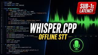 Building Offline Speech-to-Text with whisper.cpp and GLC v1 — Sub-Second Latency Demo
