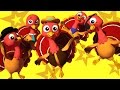 five little turkeys | nursery rhymes Farmees | kids songs | childrens rhymes