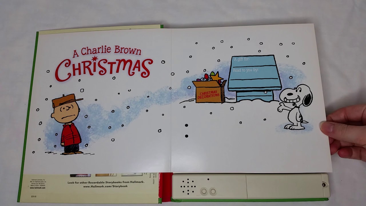 Charlie Brown Hallmark Recordable Christmas book YouTube