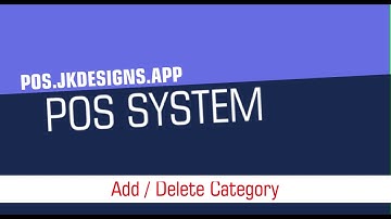 POS.JKDESIGNS.APP - Add / Delete Category /*POS SYSTEM*/