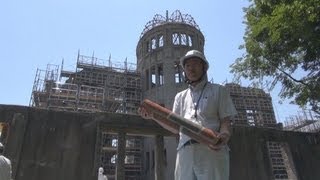 原爆ドームの耐震性調査　広島市が壁抜き取り作業